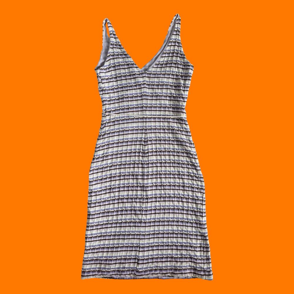00's vintage lavender knit coquette fairy bodycon y2k dress M to the max! - Picture 4 of 8